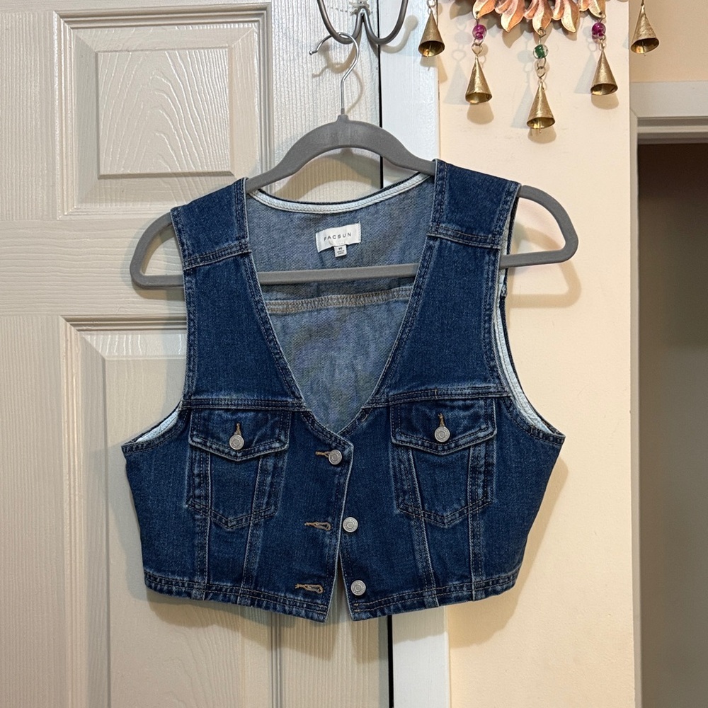 PacSun Blue Denim Vest